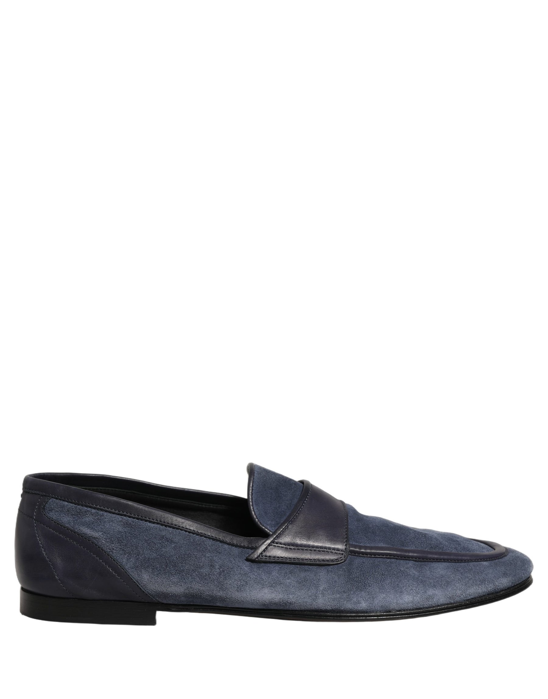 Dolce & Gabbana Blue Suede Leather Loafers Moccasins Shoes | Regal Royce