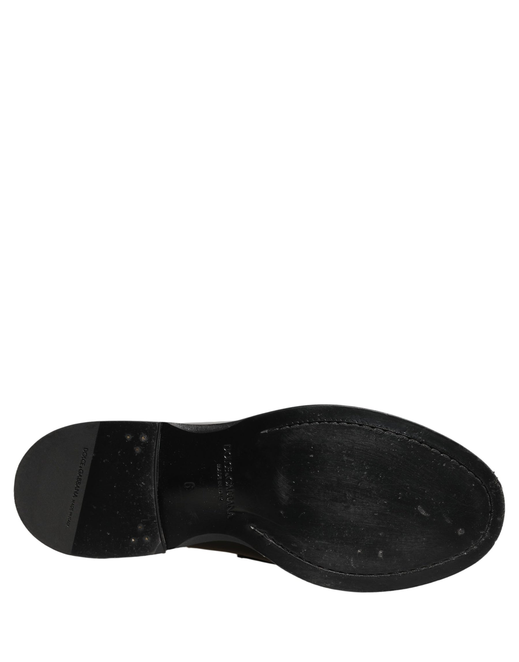 Dolce & Gabbana Black Leather Formal Men Dress Loafers Shoes | Regal Royce