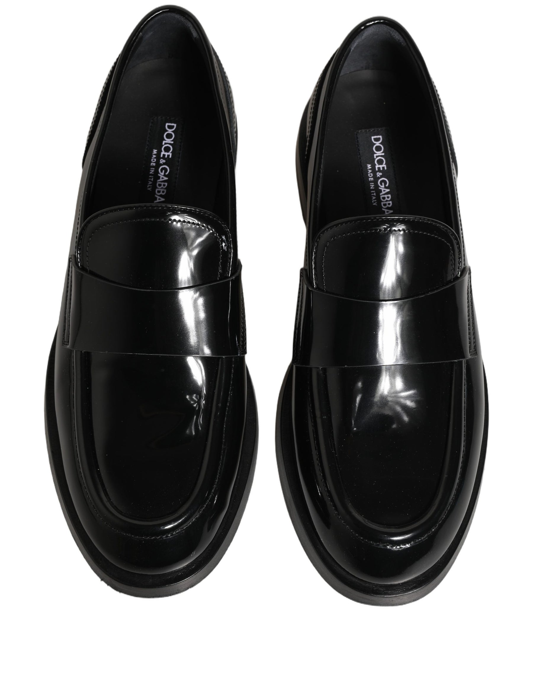 Dolce & Gabbana Black Leather Formal Men Dress Loafers Shoes | Regal Royce