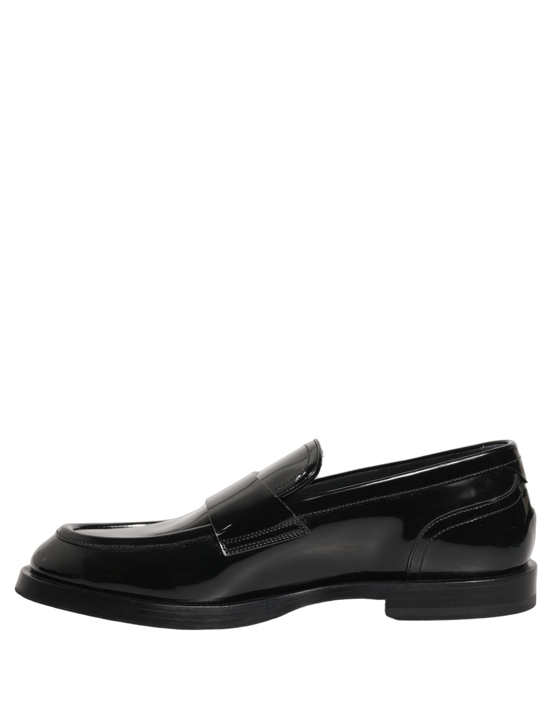 Dolce & Gabbana Black Leather Formal Men Dress Loafers Shoes | Regal Royce