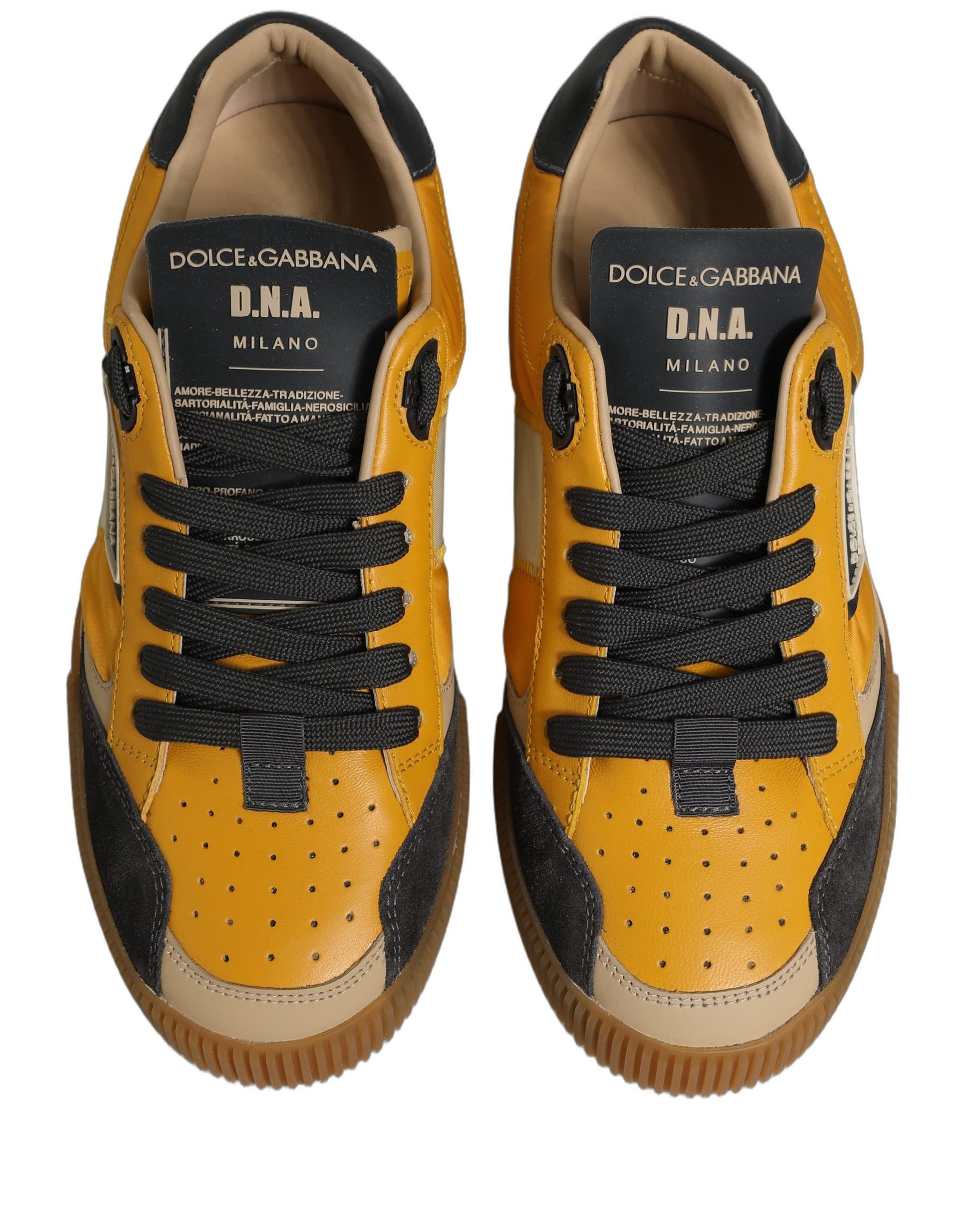 Dolce & Gabbana Multicolor MIAMI Low Top Men Sneakers Shoes | Regal Royce