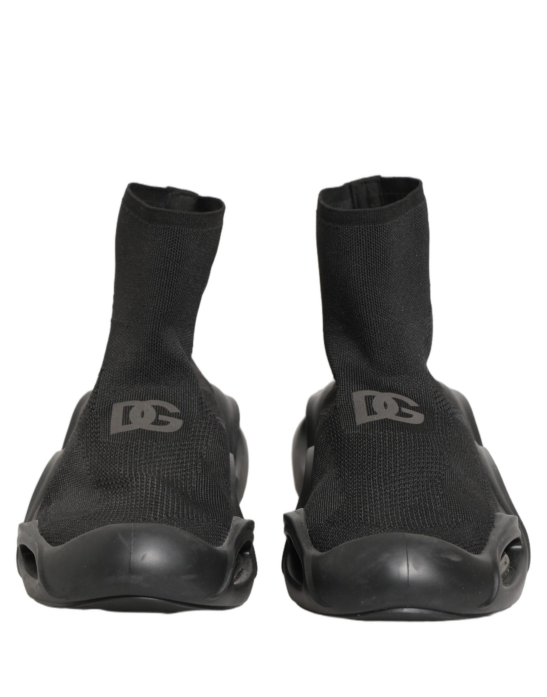 Dolce & Gabbana Black Slip On Wave Socks Men Sneakers Shoes | Regal Royce