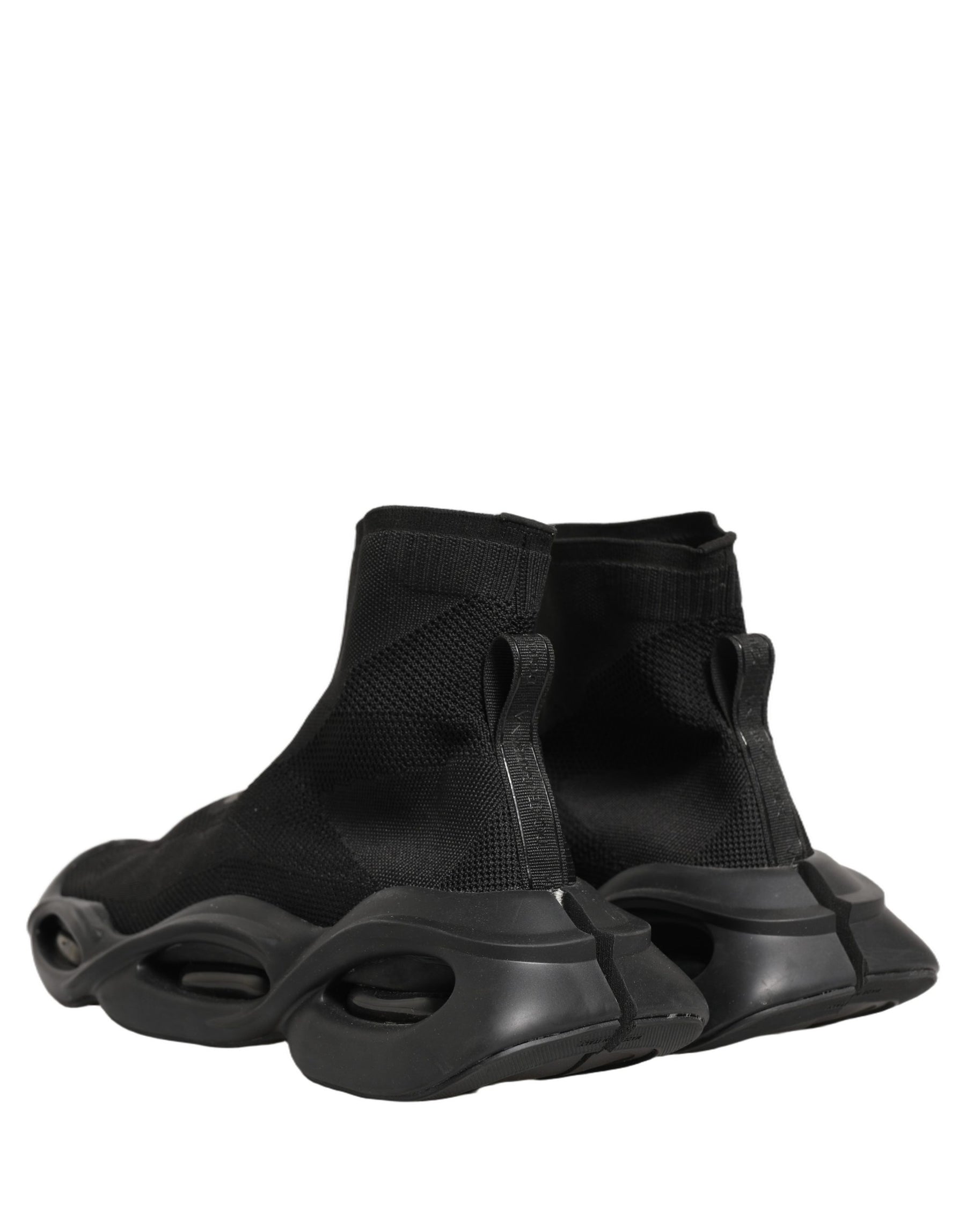 Dolce & Gabbana Black Slip On Wave Socks Men Sneakers Shoes | Regal Royce