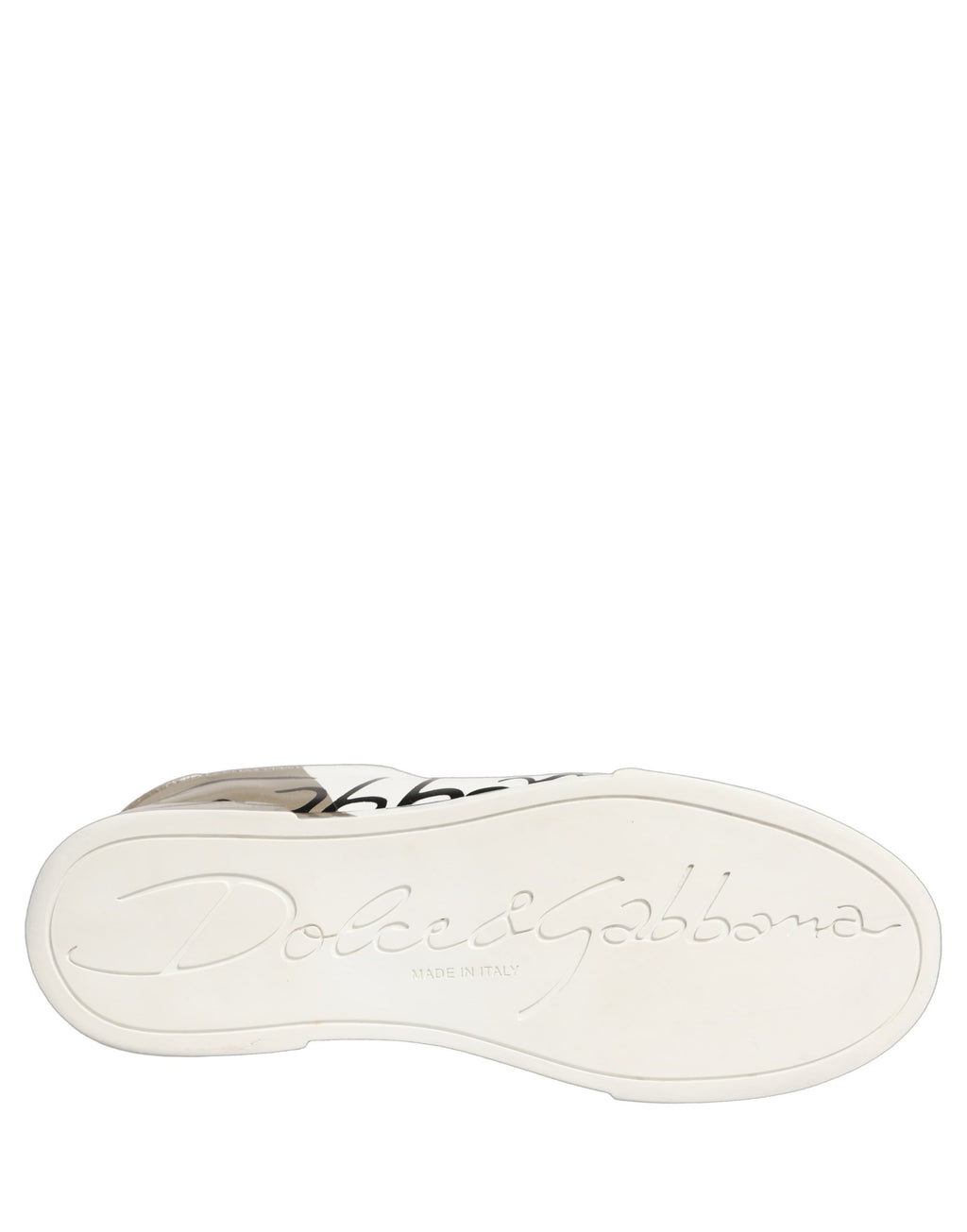 Dolce & Gabbana White Gold Low Top Leather Sneakers Shoes