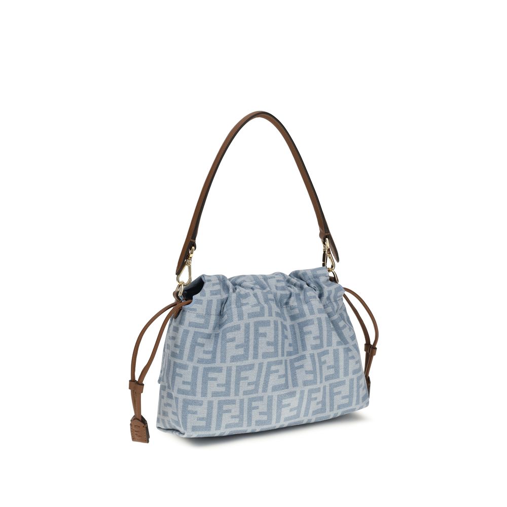 Fendi Blue Cotton Shoulder Bag | Regal Royce