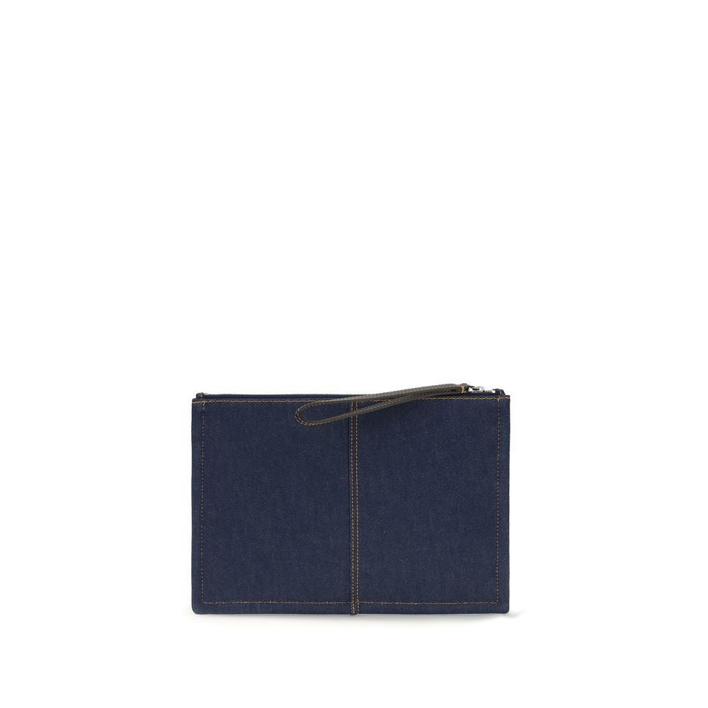 Fendi Blue Cotton Clutch Bag | Regal Royce