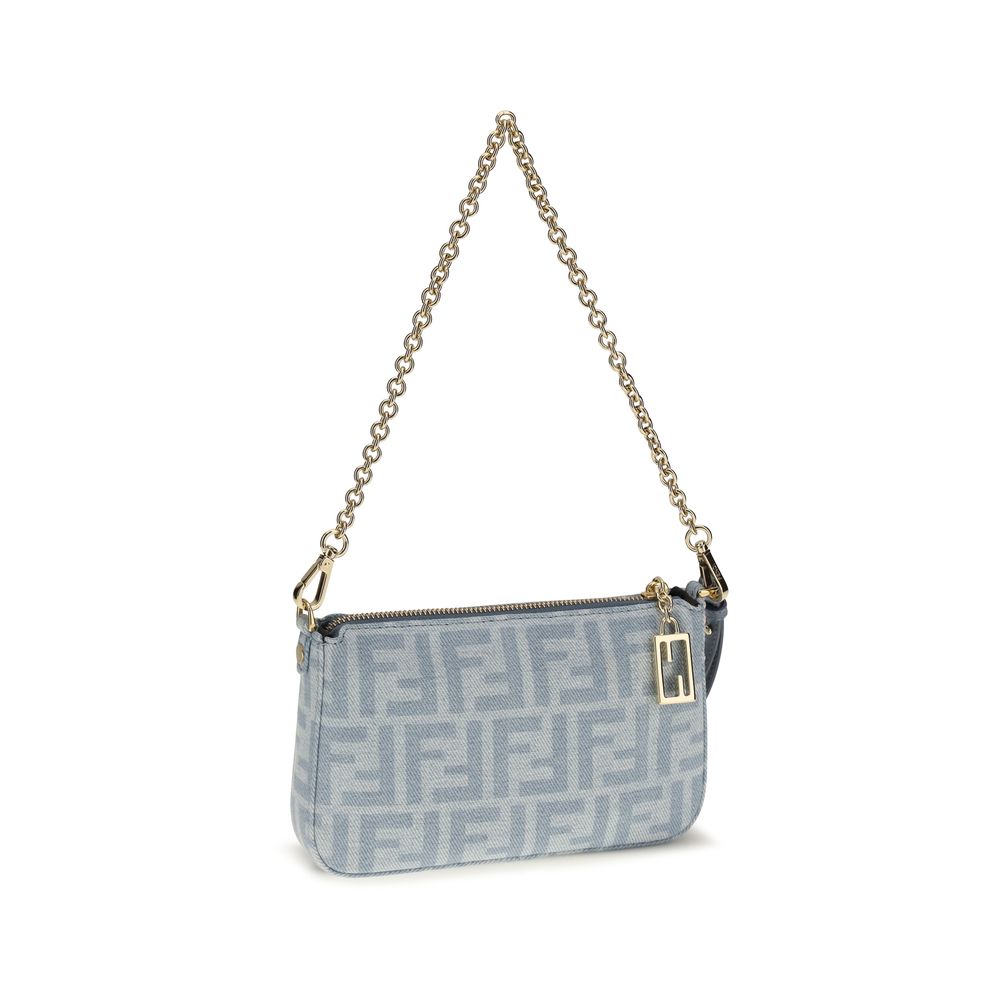 Fendi Blue Cotton Clutch Bag | Regal Royce