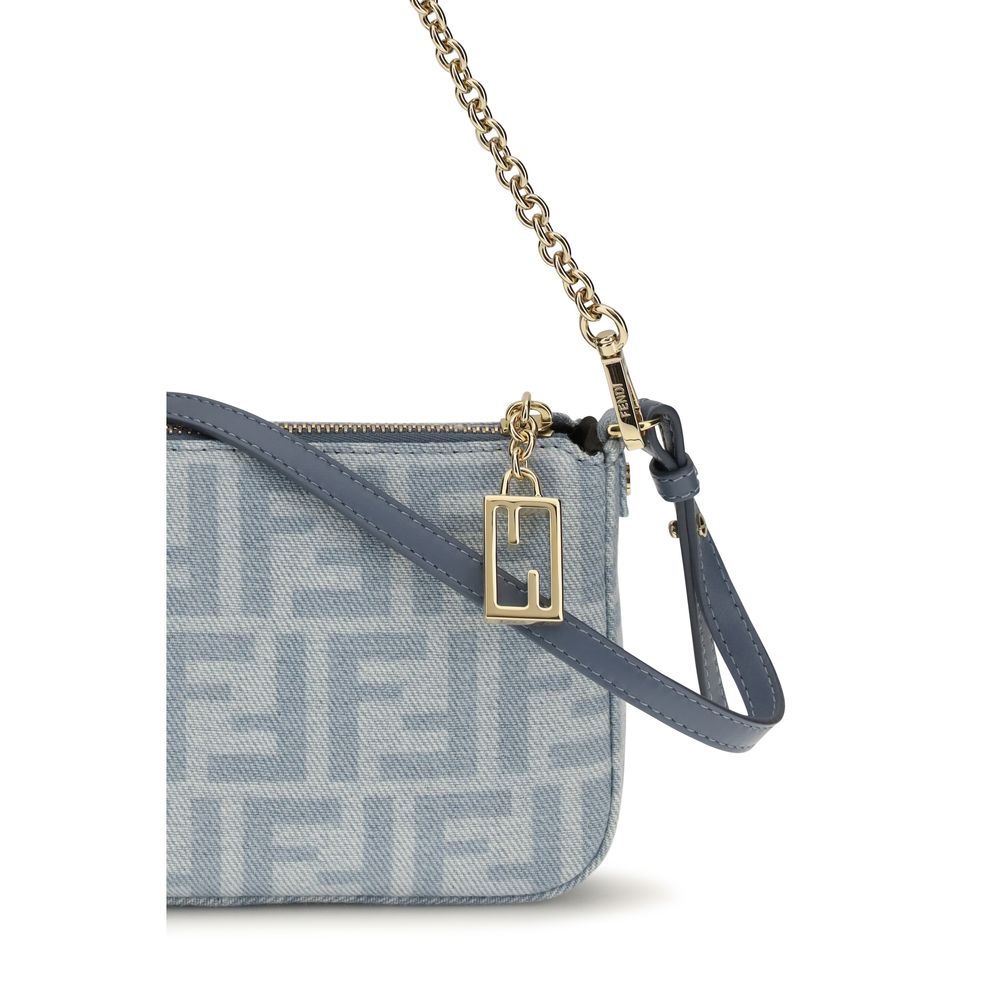 Fendi Blue Cotton Clutch Bag | Regal Royce