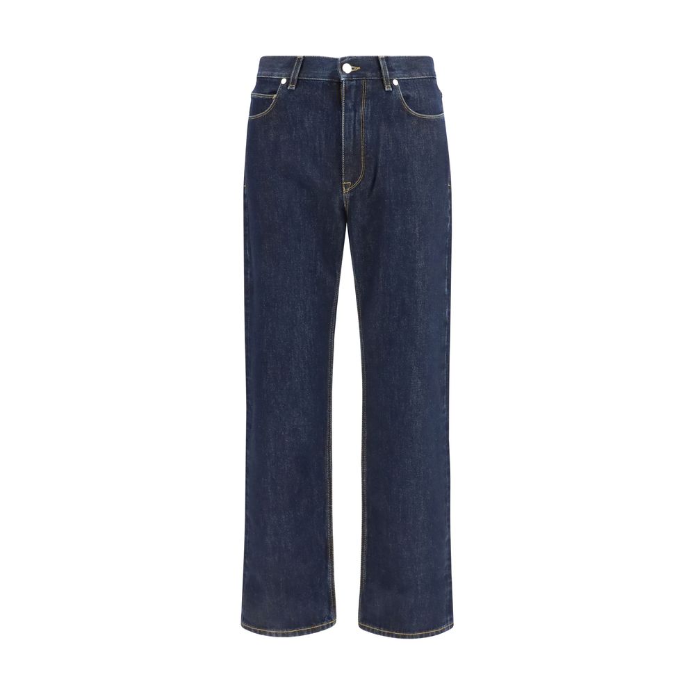 Fendi Blue Cotton Straight-Leg Jeans | Regal Royce