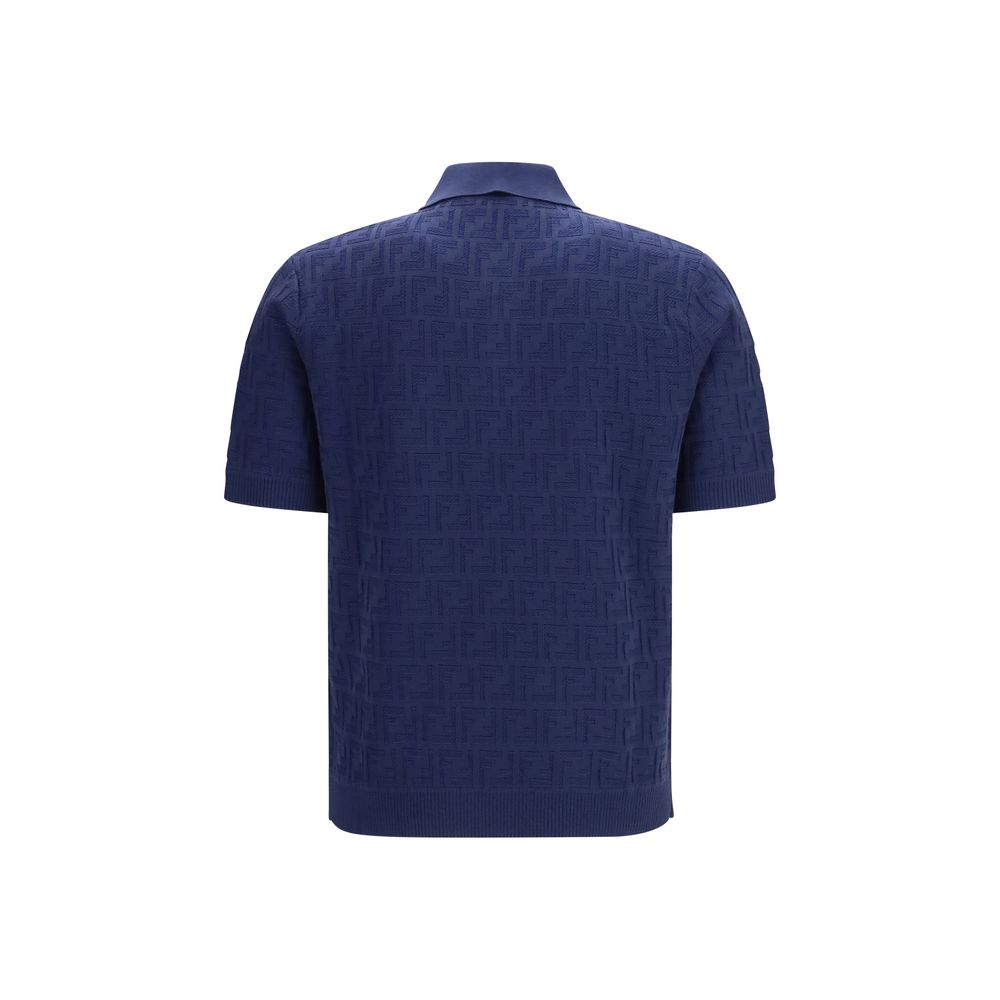 Fendi Blue Cotton Polo Shirt | Regal Royce
