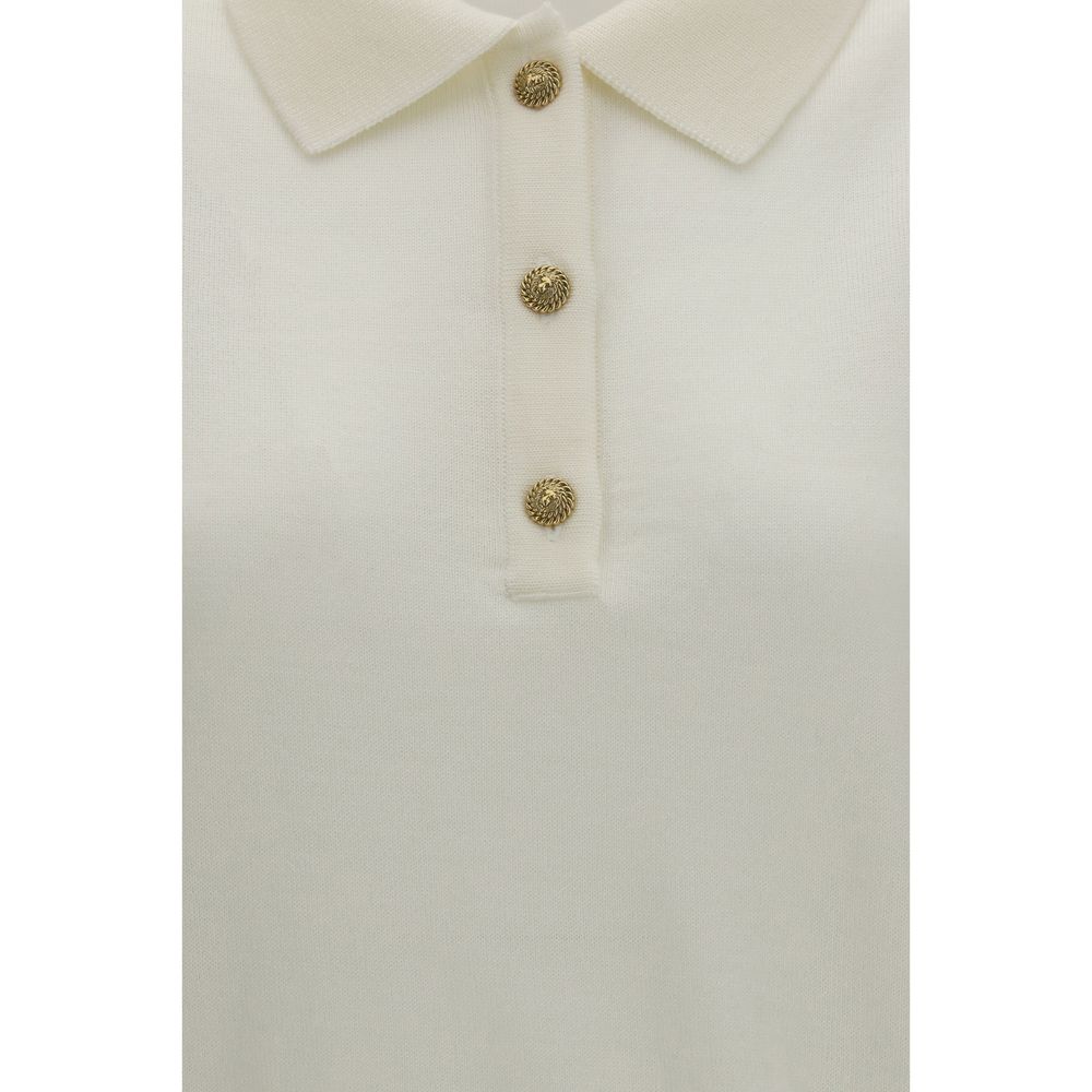 Balmain White Wool Oves Aries Polo Shirt | Regal Royce