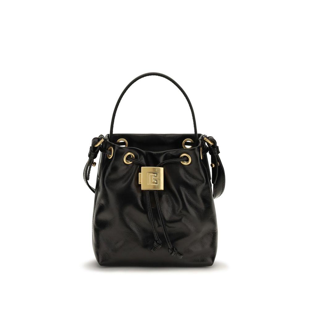 Balmain Black Calf Leather Bos Taurus Backet Bag | Regal Royce