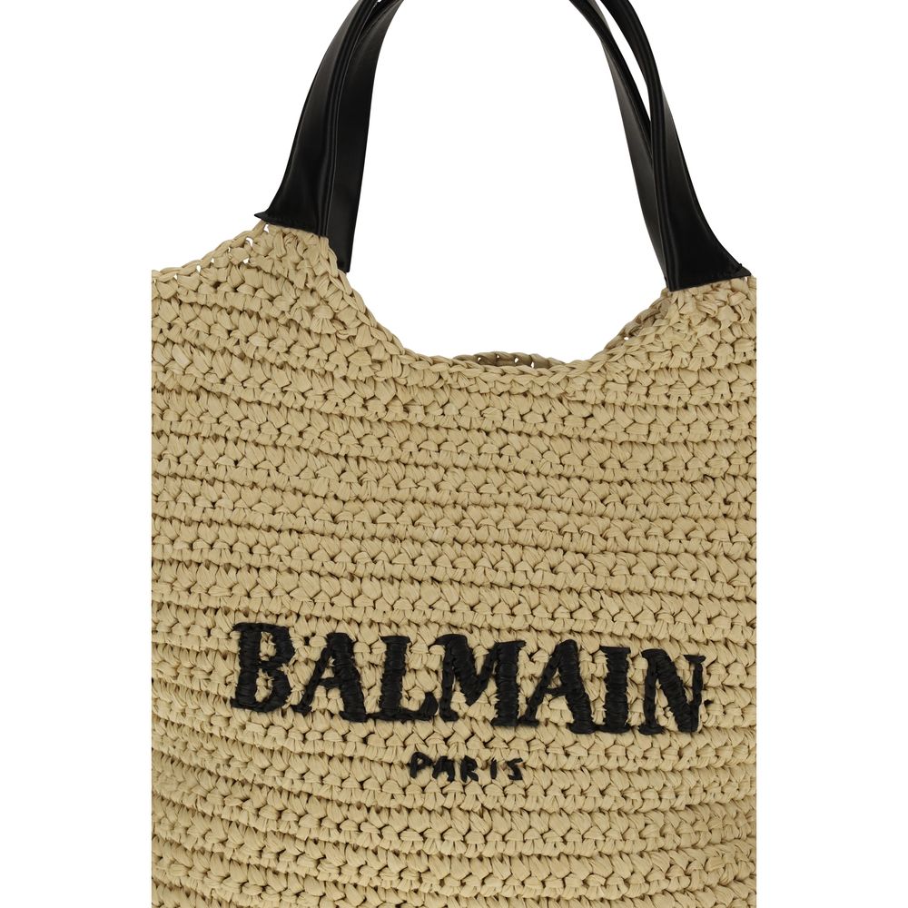 Balmain Beige Viscose Shoulder Bag | Regal Royce