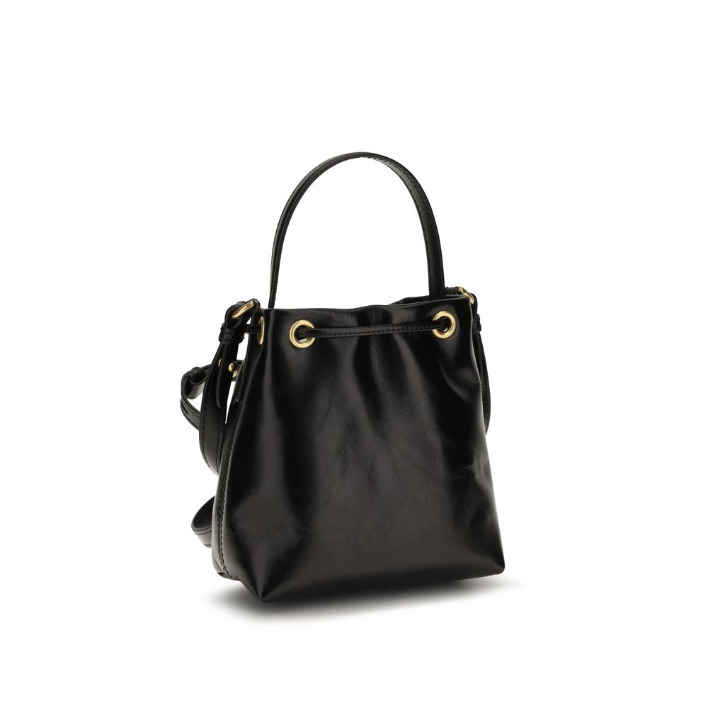 Balmain Black Calf Leather Bos Taurus Backet Bag | Regal Royce