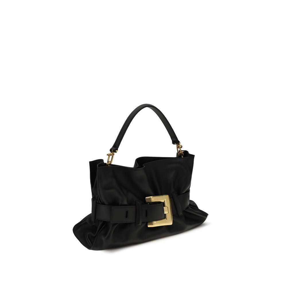 Balmain Black Calf Leather Bos Taurus Handbag | Regal Royce