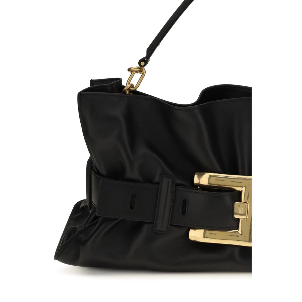 Balmain Black Calf Leather Bos Taurus Handbag | Regal Royce