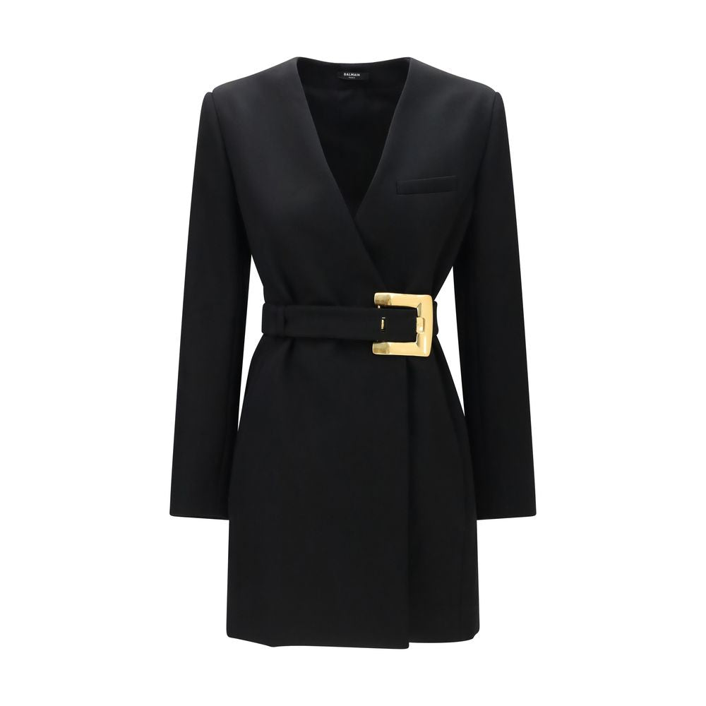 Balmain Black Wool Oves Aries Blazer | Regal Royce