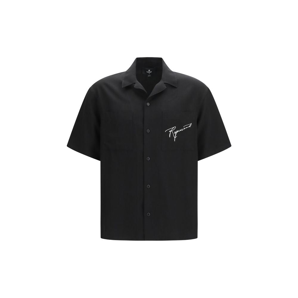 Represent Black Lyocell Pattern Shirt | Regal Royce