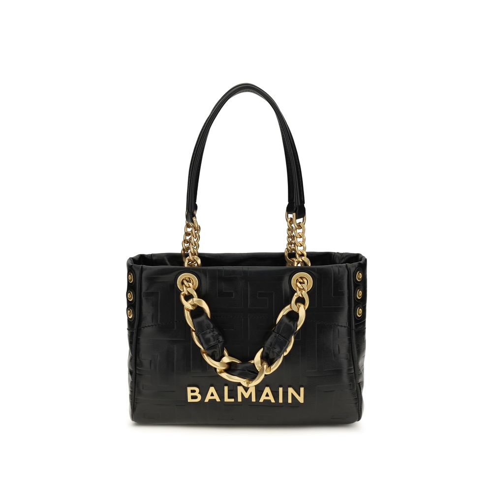 Balmain Black Calf Leather Bos Taurus Shoulder Bag | Regal Royce