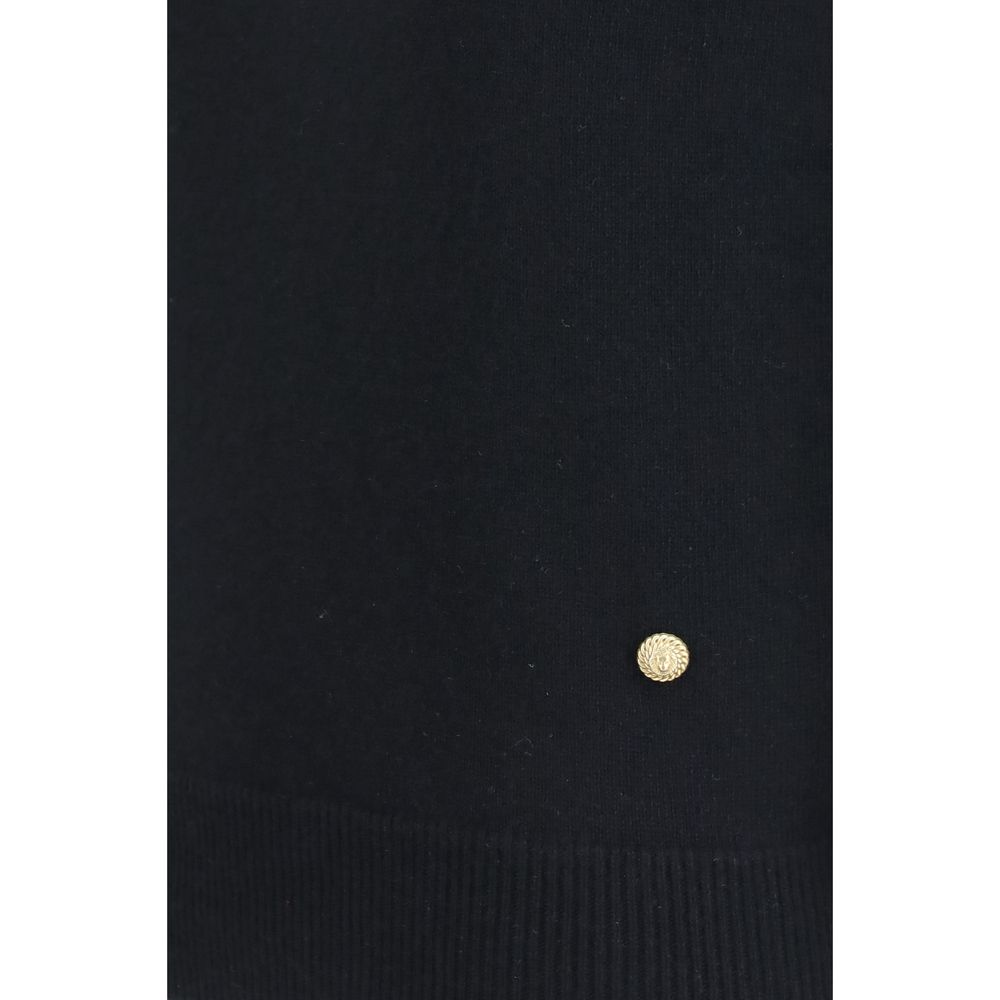 Balmain Black Wool Oves Aries Sleeveles Sweater | Regal Royce