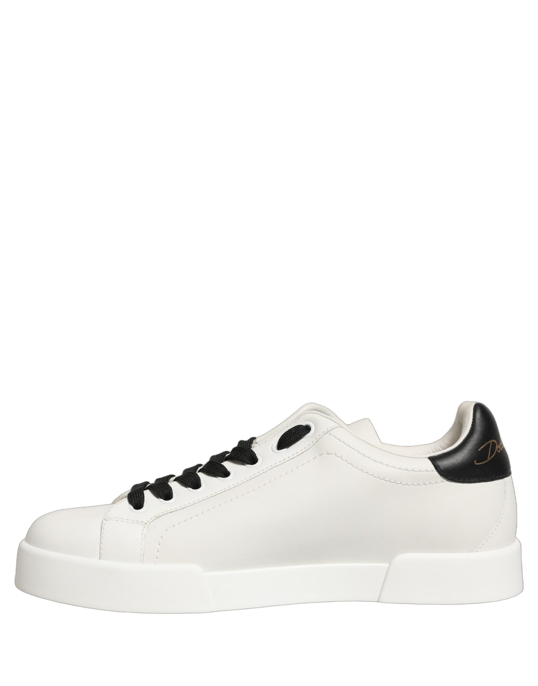 Dolce & Gabbana White Leather DG Logo Low Top Sneakers Shoes | Regal Royce