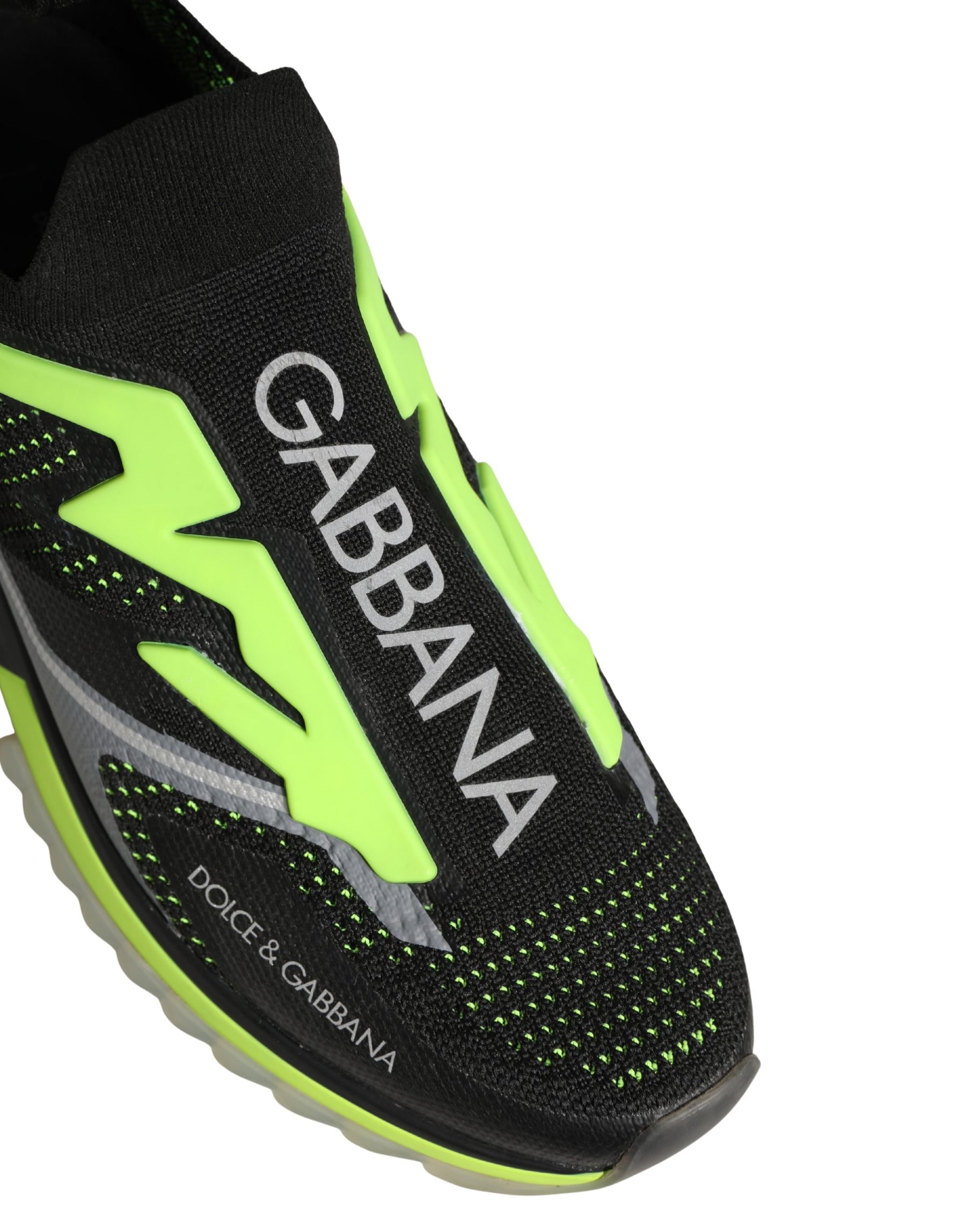 Dolce & Gabbana Black Green Sorrento Low Top Sneakers Shoes | Regal Royce