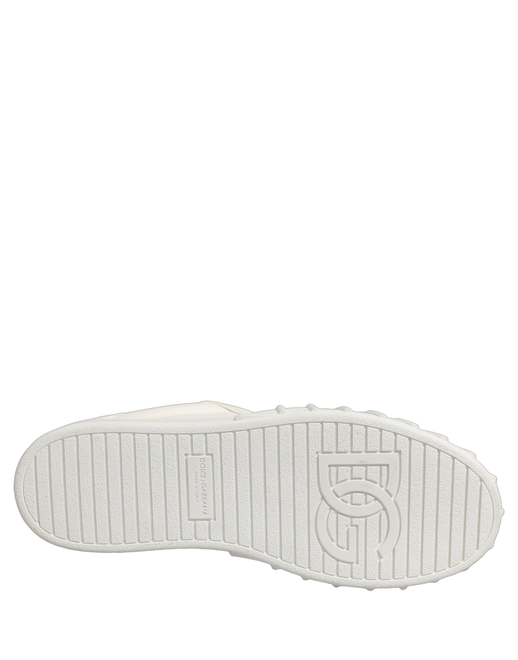 Dolce & Gabbana White Leather Low Top Lace Up Sneakers Shoes | Regal Royce