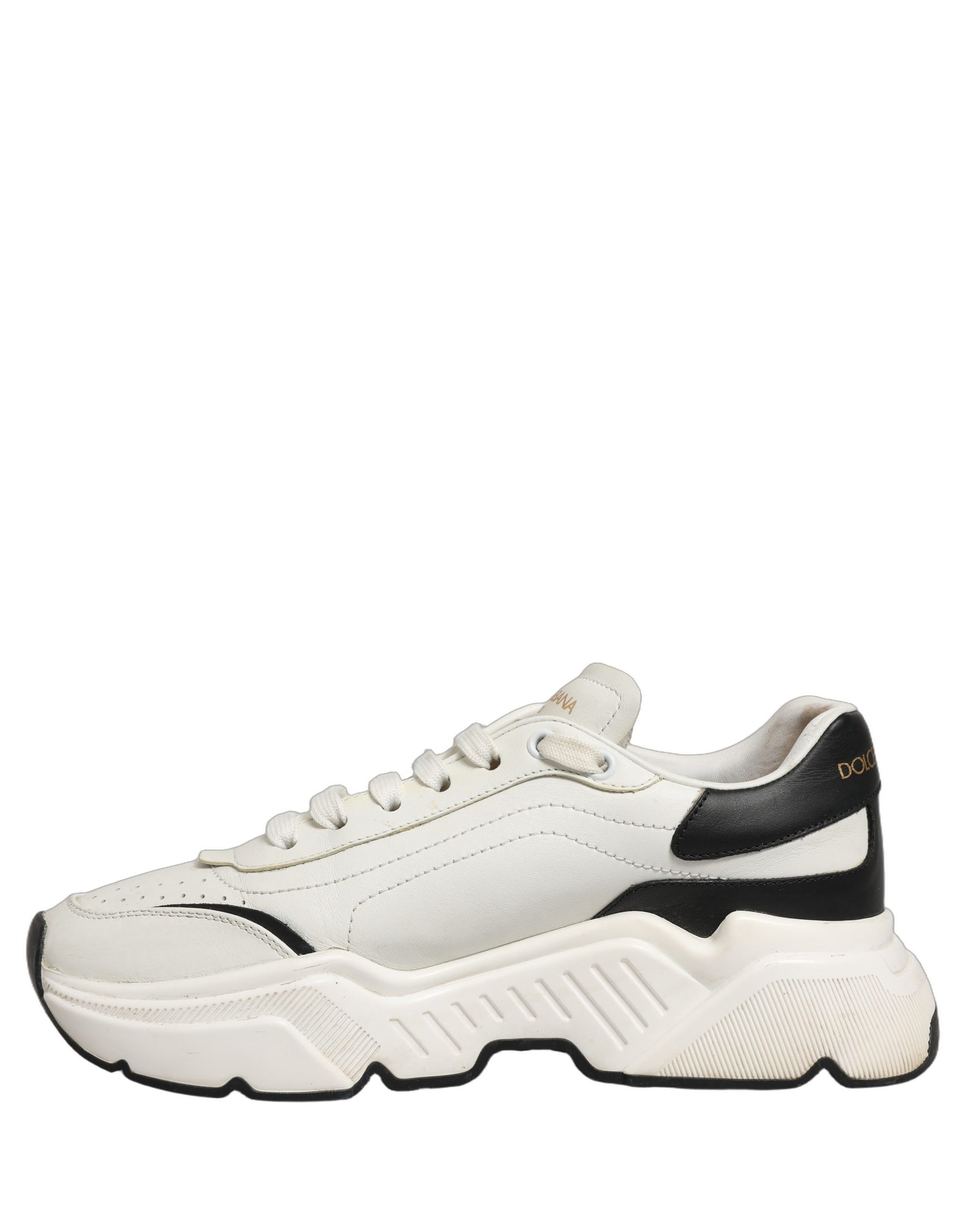 Dolce & Gabbana White Black Daymaster Low Top Men Sneakers Shoes | Regal Royce
