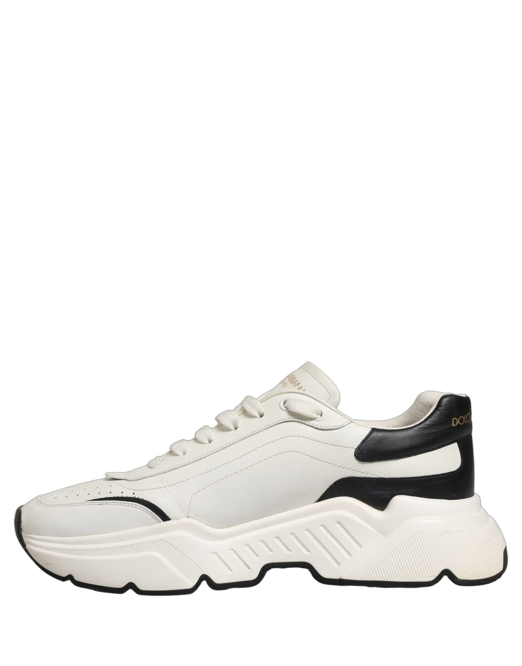 Dolce & Gabbana White Black Daymaster Low Top Sneakers Shoes | Regal Royce