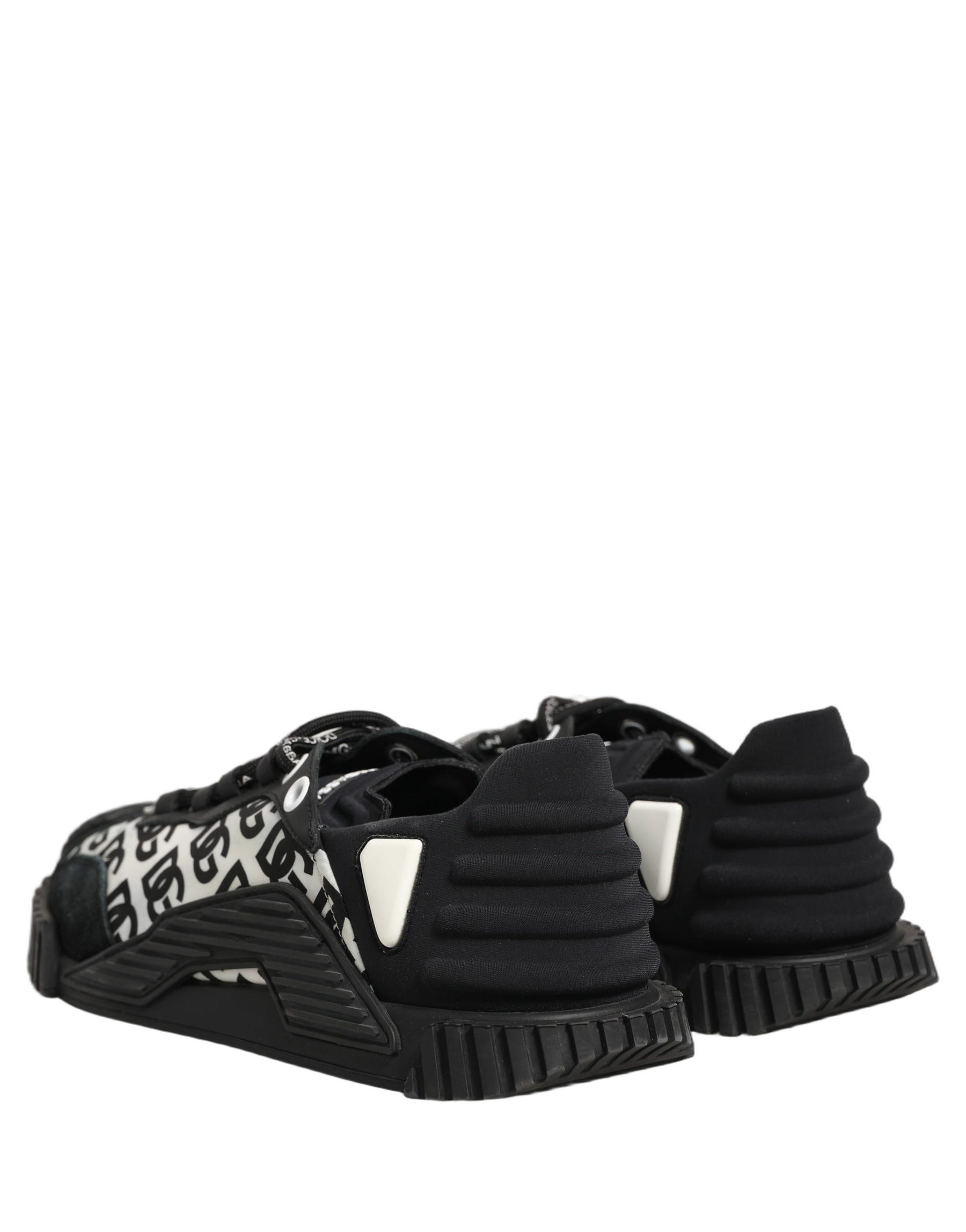 Dolce & Gabbana Black Logo Lace Up Low Top NS1 Men Sneakers Shoes | Regal Royce