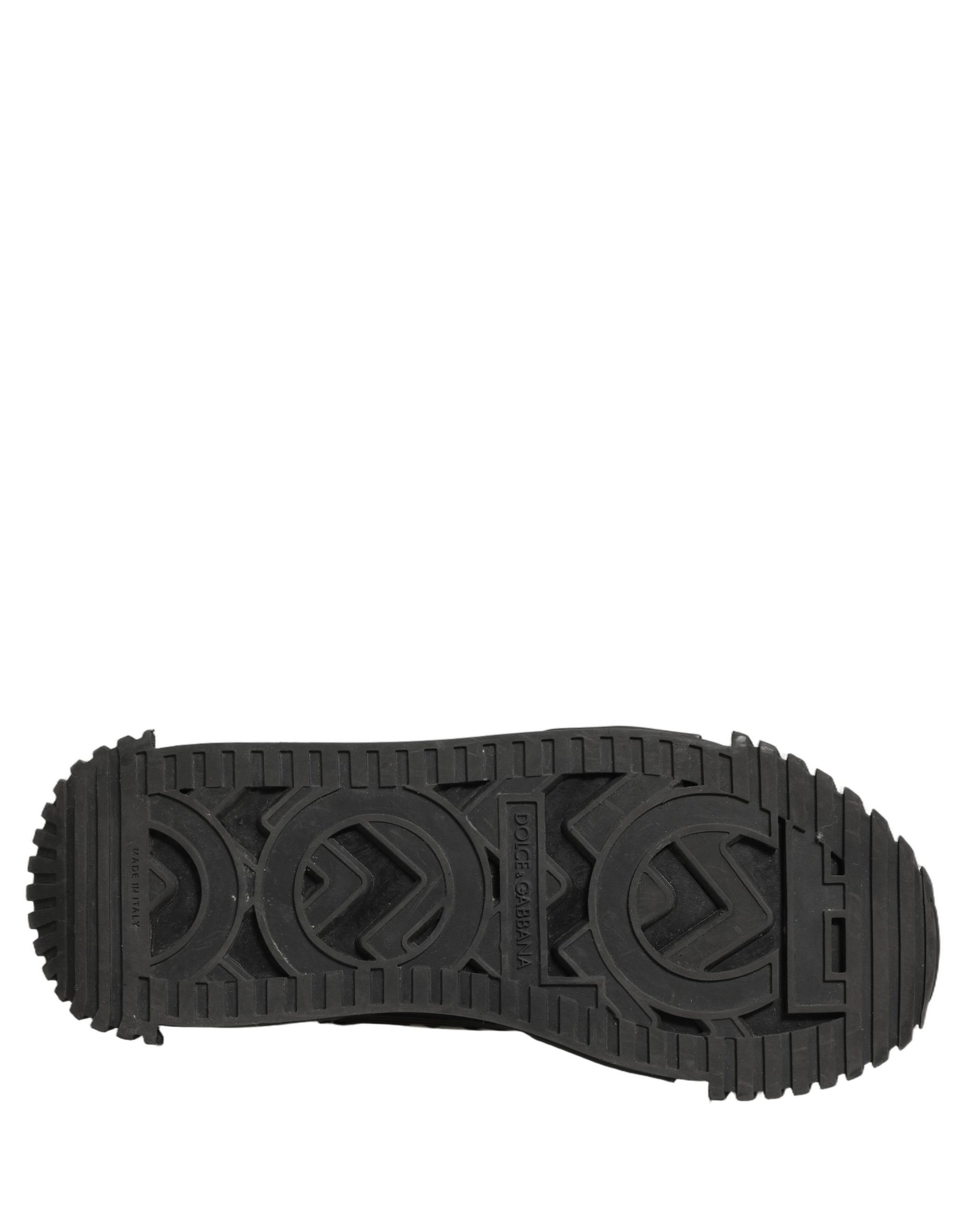 Dolce & Gabbana Black Logo Lace Up Low Top NS1 Men Sneakers Shoes | Regal Royce