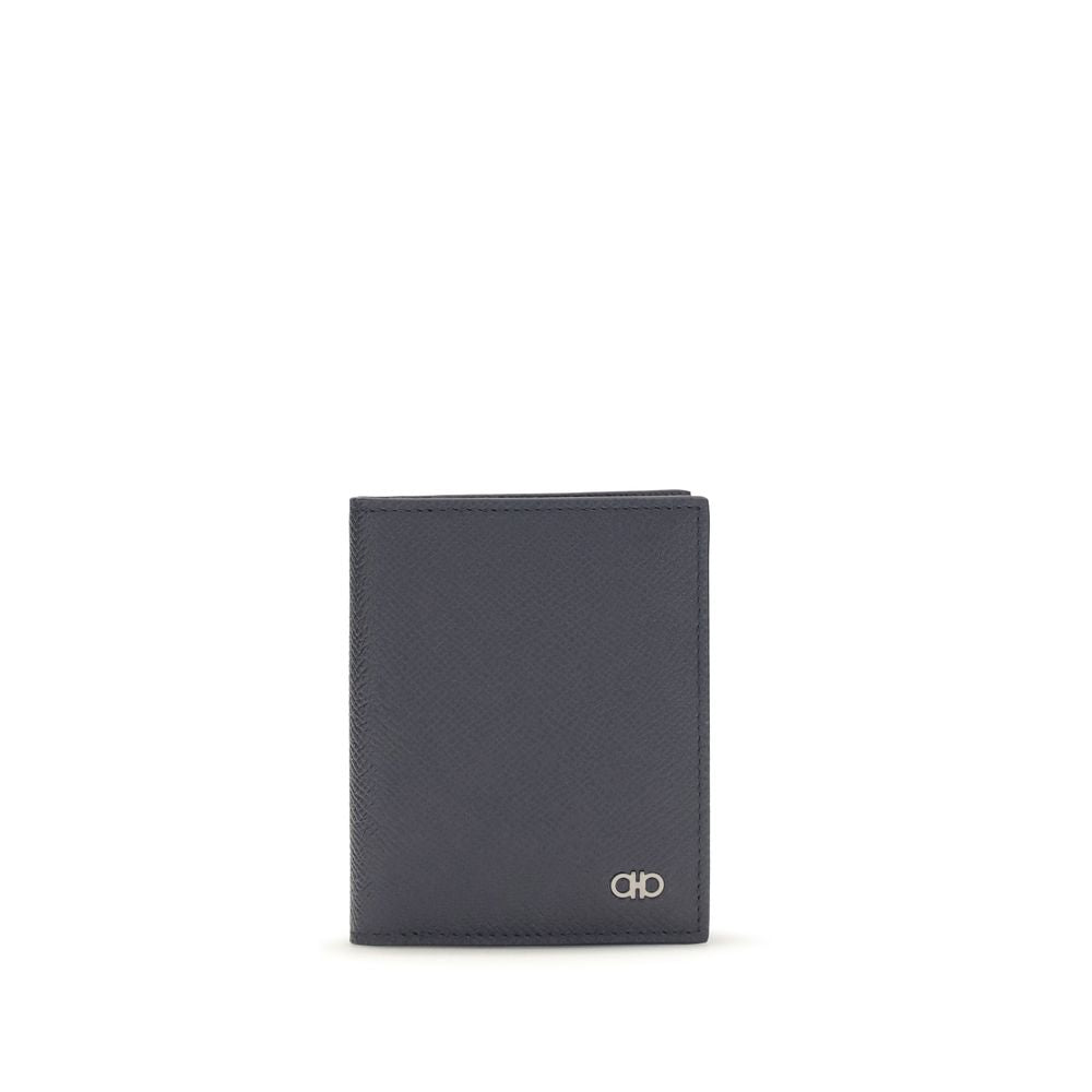 Ferragamo Blue Calf Leather Bos Taurus Wallet | Regal Royce