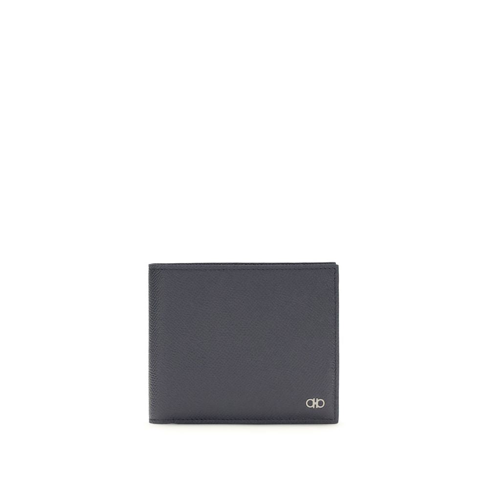 Ferragamo Blue Calf Leather Bos Taurus Wallet | Regal Royce