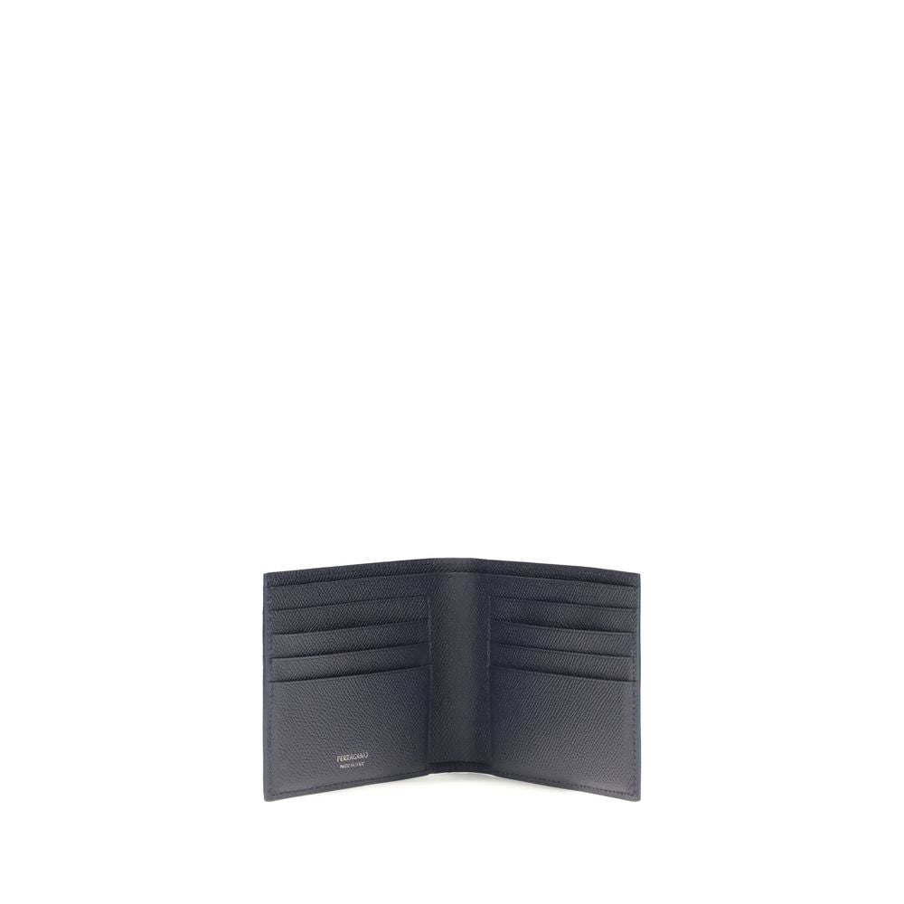 Ferragamo Blue Calf Leather Bos Taurus Wallet | Regal Royce