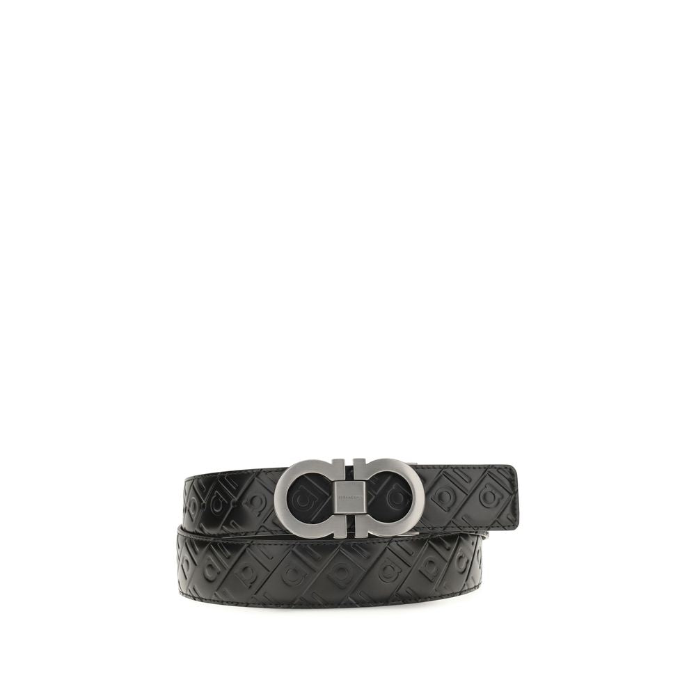 Ferragamo Black Calf Leather Bos Taurus Regular Belt | Regal Royce