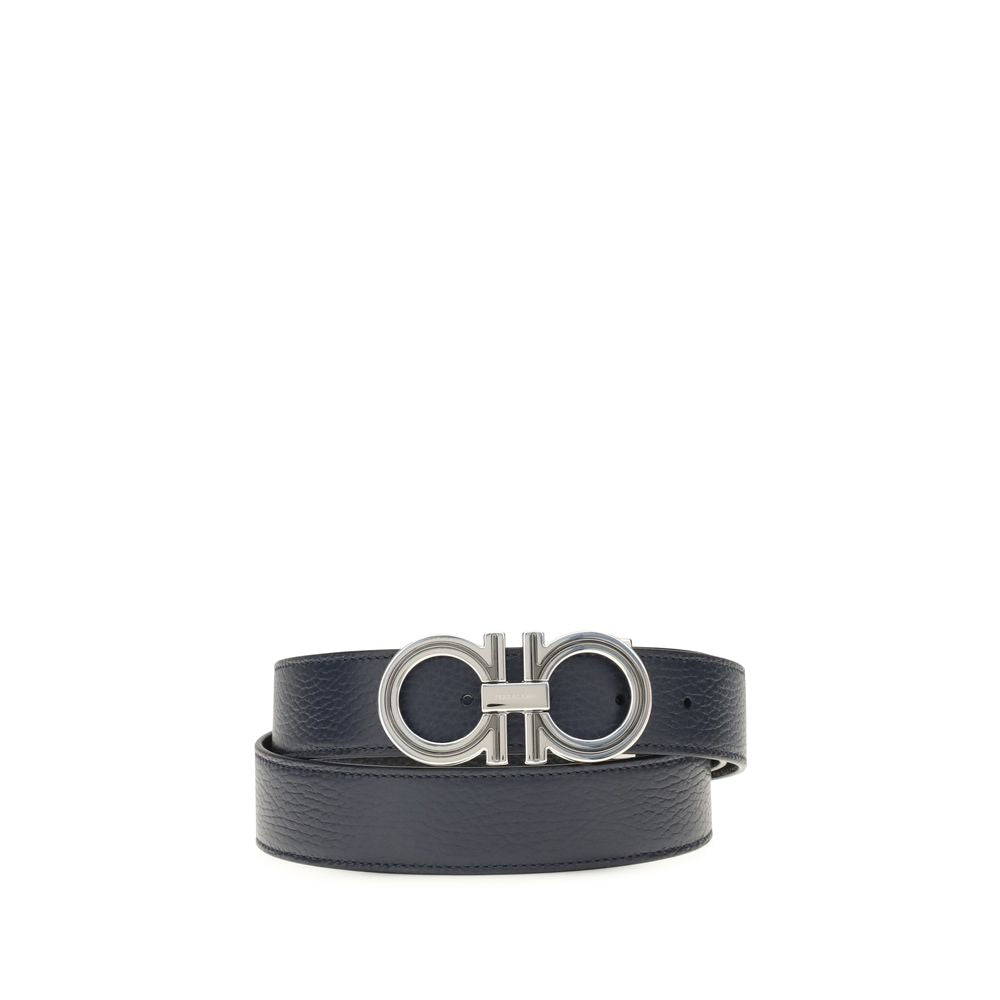 Ferragamo Blue Calf Leather Bos Taurus Belt | Regal Royce