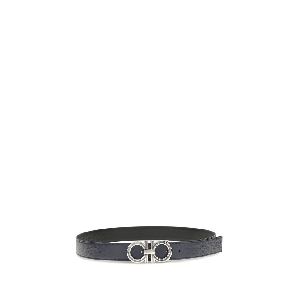 Ferragamo Blue Calf Leather Bos Taurus Belt | Regal Royce