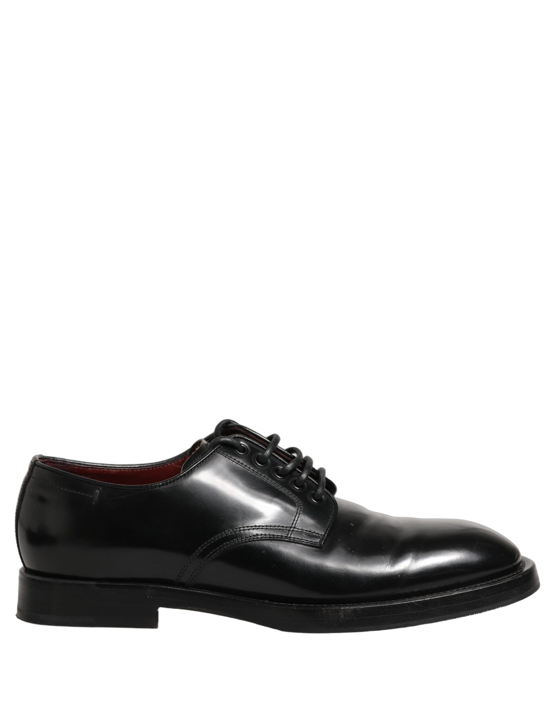 Dolce & Gabbana Black Leather Lace Up Derby Dress Men Shoes | Regal Royce