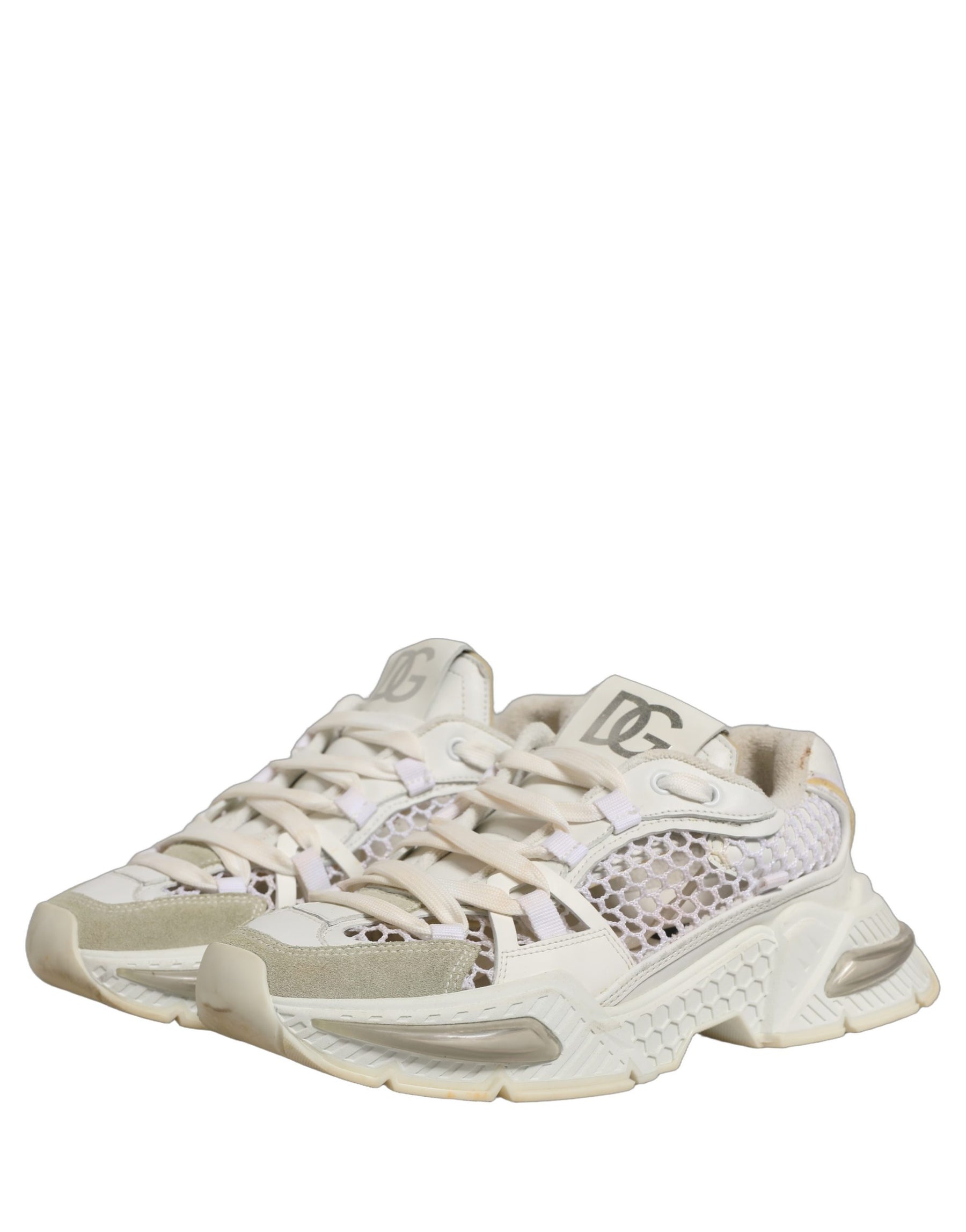 Dolce & Gabbana White Airmaster Mesh Low Top Sneakers Shoes | Regal Royce