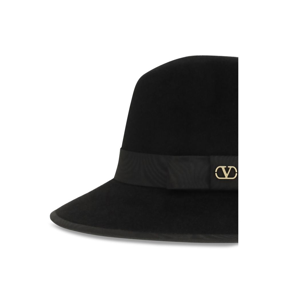 Valentino Garavani Black Cotton Fedora | Regal Royce