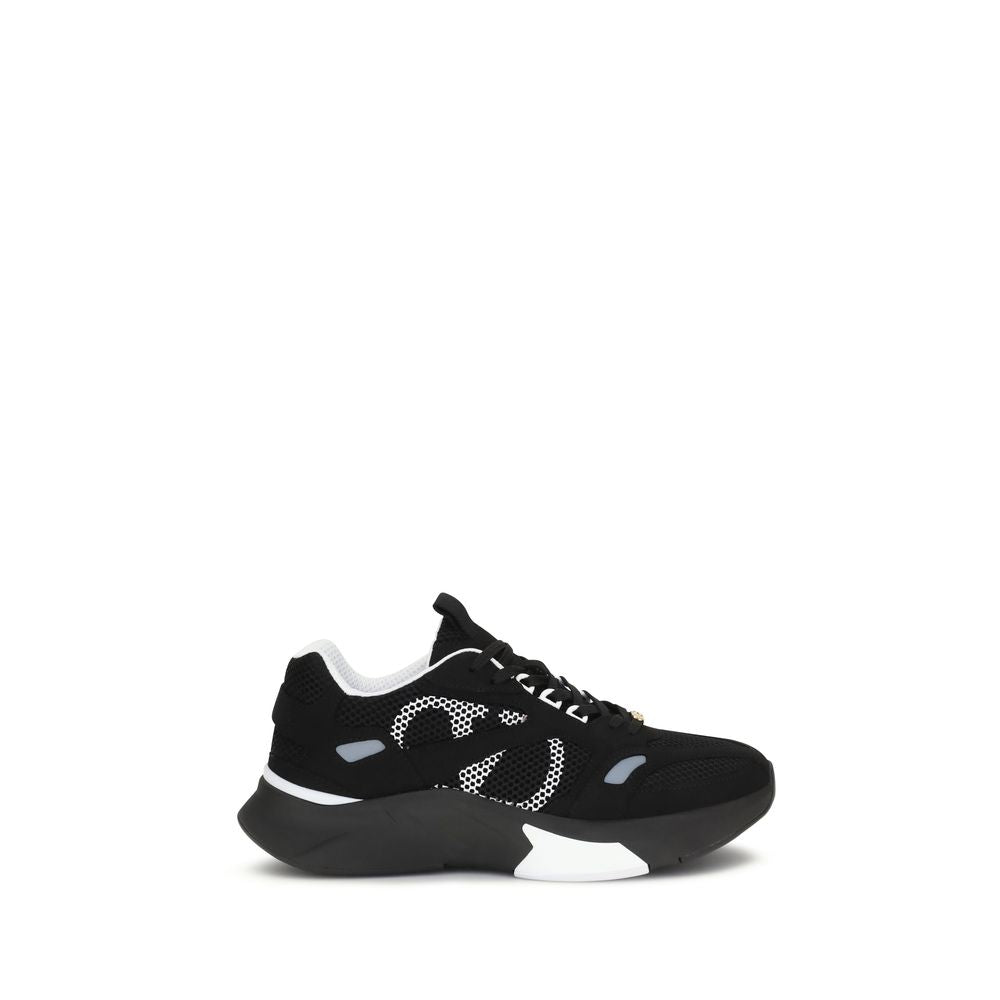 Valentino Garavani Black Polyester Athletic Sneakers | Regal Royce
