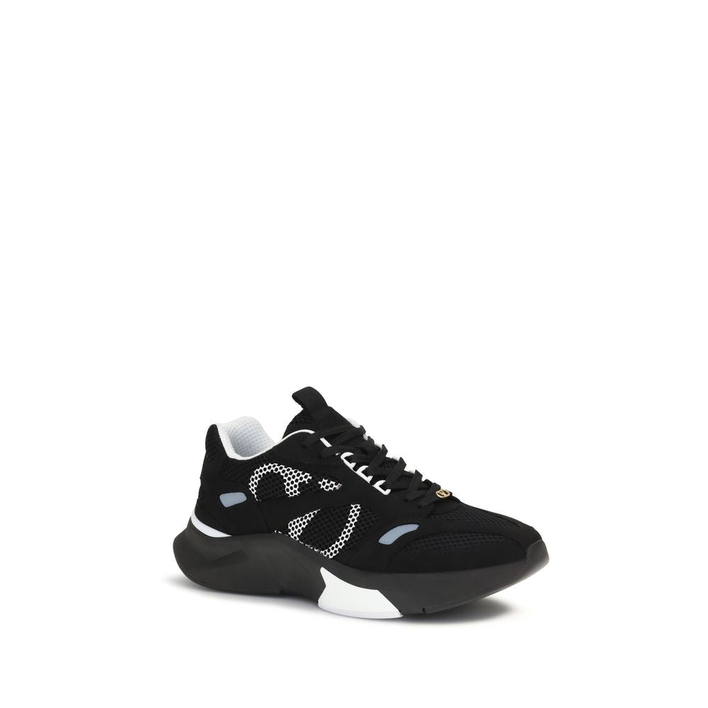 Valentino Garavani Black Polyester Athletic Sneakers | Regal Royce