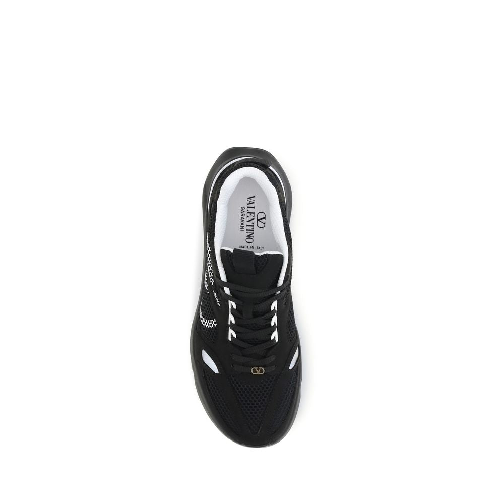 Valentino Garavani Black Polyester Athletic Sneakers | Regal Royce