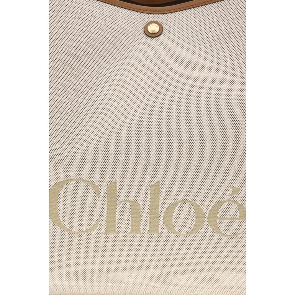 Chloé Beige Cotton Shoulder Bag | Regal Royce