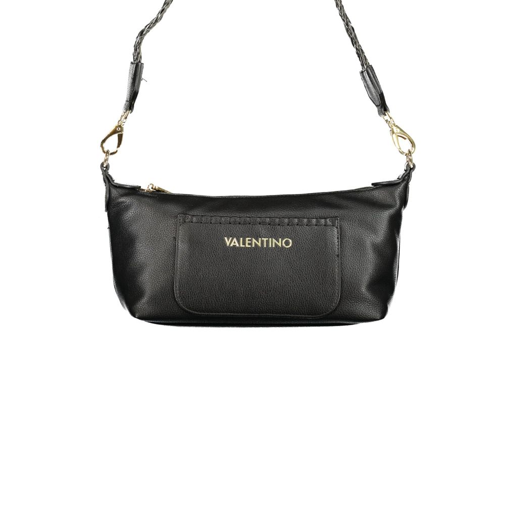 Mario Valentino Nero Polyurethane Women's Bag with Adjustable Shoulder Strap | Regal Royce