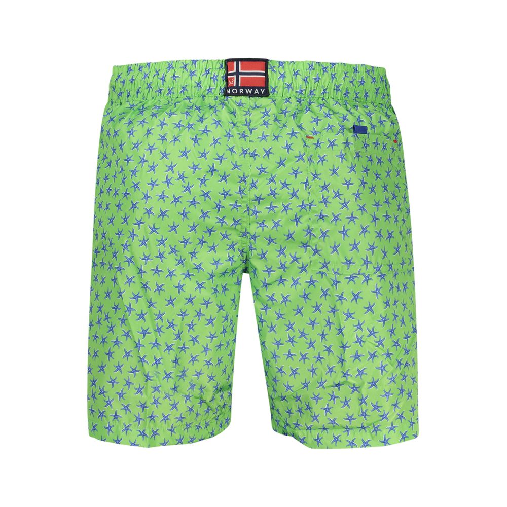 Norway 1963 Green Polyester Men's Swim Shorts | Regal Royce