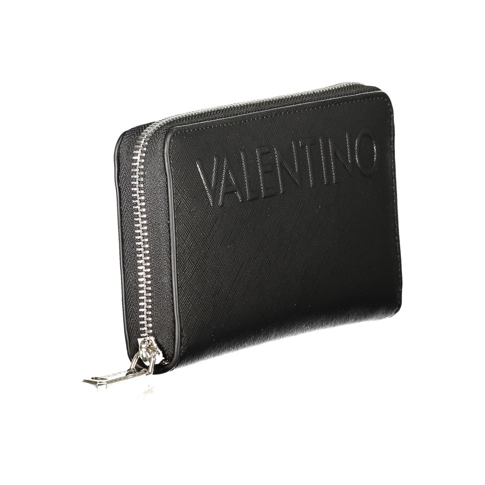 Mario Valentino Black Polyurethane Womens Wallet | Regal Royce
