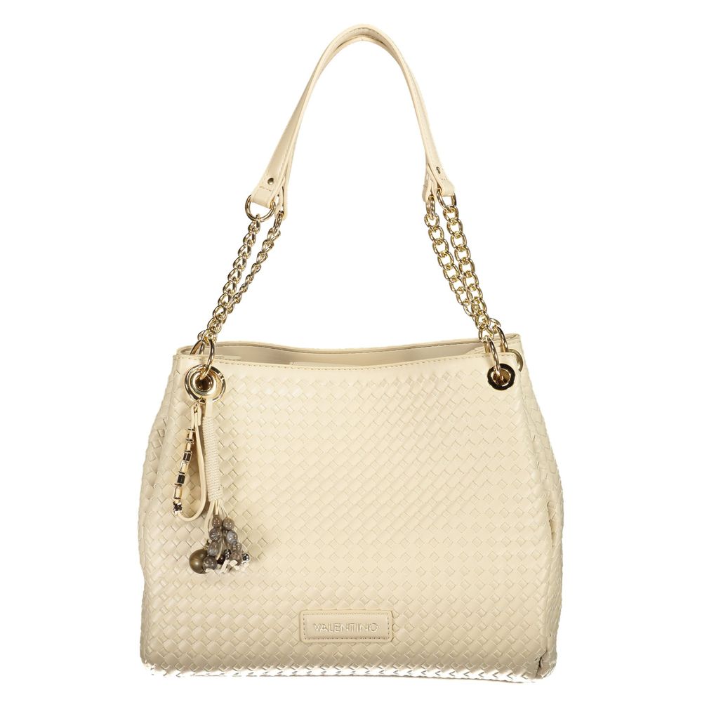 Mario Valentino Beige Polyurethane Women's Bag with Adjustable and Removable Strap | Regal Royce