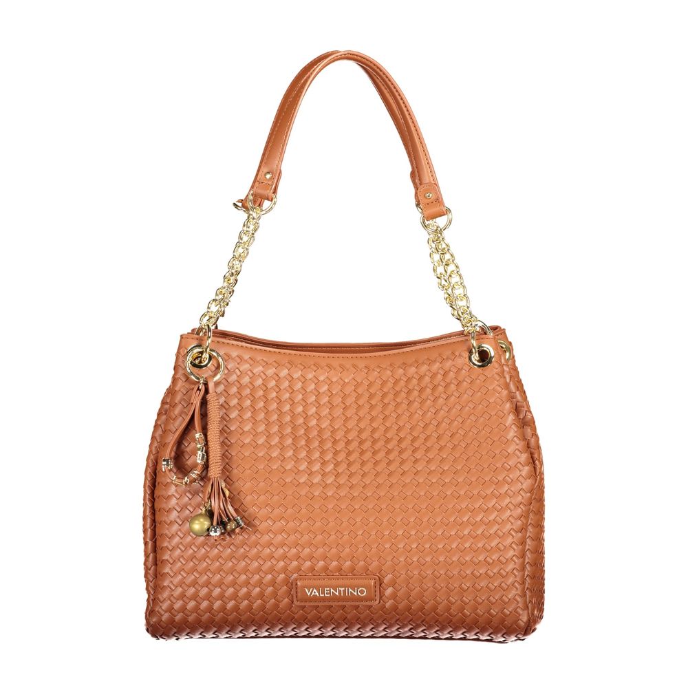 Mario Valentino Brown Polyurethane Women Bag With Shoulder Handles | Regal Royce