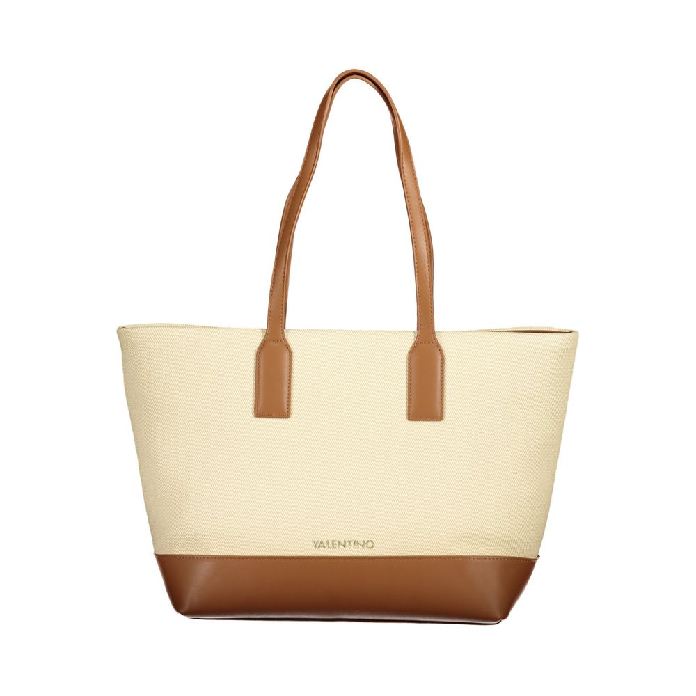 Mario Valentino Beige Polyurethane Women's Shoulder Bag | Regal Royce